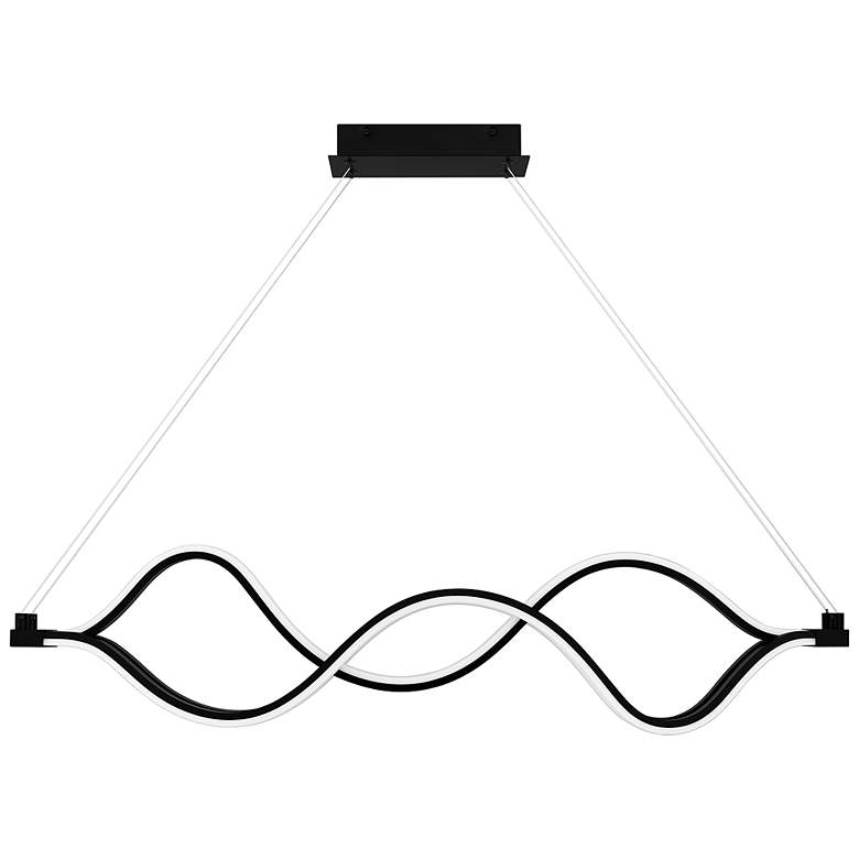 Image 3 Quoizel Bleecker 38 3/4"W Matte Black LED Linear Chandelier more views
