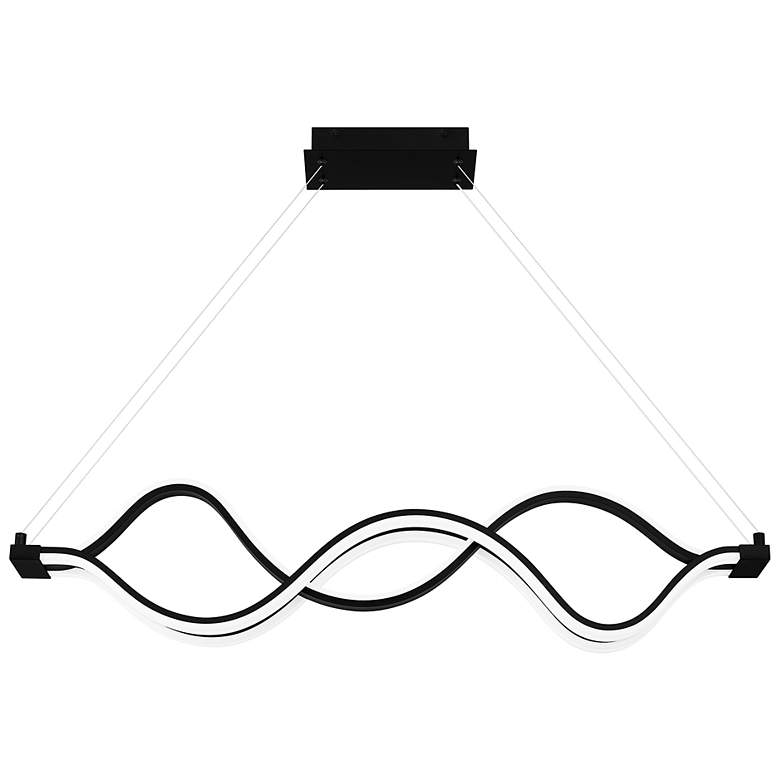 Image 4 Quoizel Bleecker 38 3/4"W Matte Black LED Linear Chandelier more views