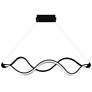 4_Quoizel Bleecker 38 3/4"W Matte Black LED Linear Chandelier more views