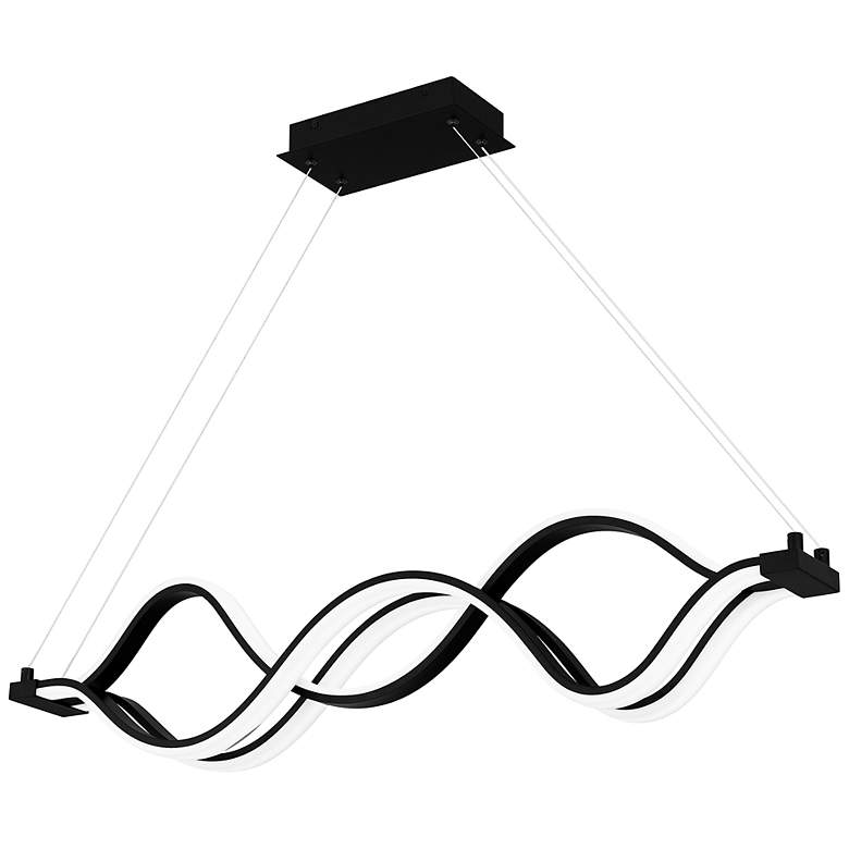 Image 5 Quoizel Bleecker 38 3/4"W Matte Black LED Linear Chandelier more views