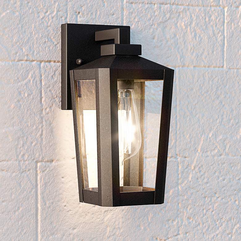 Image 2 Quoizel Blomfield 10 1/2" High Matte Black Outdoor Wall Light