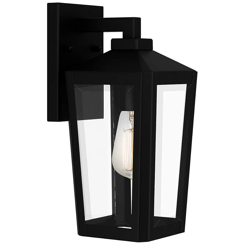 Image 3 Quoizel Blomfield 13 inch High Matte Black Outdoor Lantern Wall Light