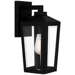 Quoizel Blomfield 13&quot; High Matte Black Outdoor Lantern Wall Light