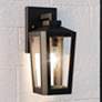 Quoizel Blomfield 13" High Matte Black Outdoor Lantern Wall Light in scene