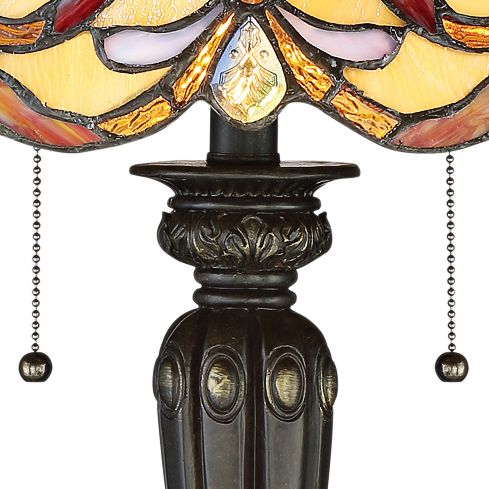 Quoizel Blossoms Imperial Bronze TiffanyStyle Table Lamp 16P63 Lamps Plus