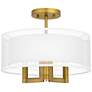 3_Quoizel Bodnar 15" Wide Aged Brass Drum Ceiling Light