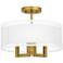 Quoizel Bodnar 15" Wide Aged Brass Drum Ceiling Light