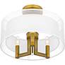 6_Quoizel Bodnar 15" Wide Aged Brass Drum Ceiling Light more views