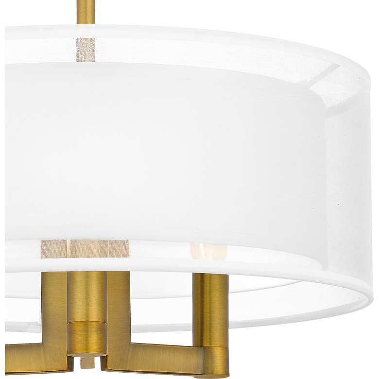 Image 7 Quoizel Bodnar 15" Wide Aged Brass Drum Ceiling Light more views
