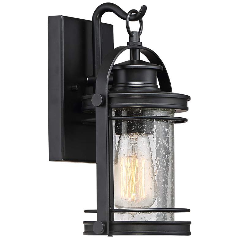 Image 1 Quoizel Booker 11 1/2" High Mystic Black Outdoor Wall Light