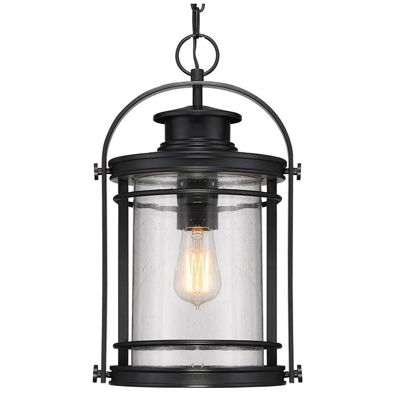 Image 2 Quoizel Booker 17 3/4"H Mystic Black Outdoor Hanging Light more views