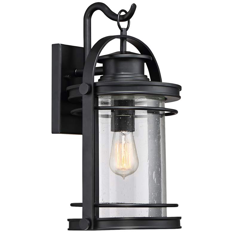 Image 2 Quoizel Booker 18 1/4 inch High Mystic Black Outdoor Wall Light