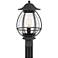 Quoizel Boston 18 3/4" High Mottled Black and Glass Outdoor Post Light