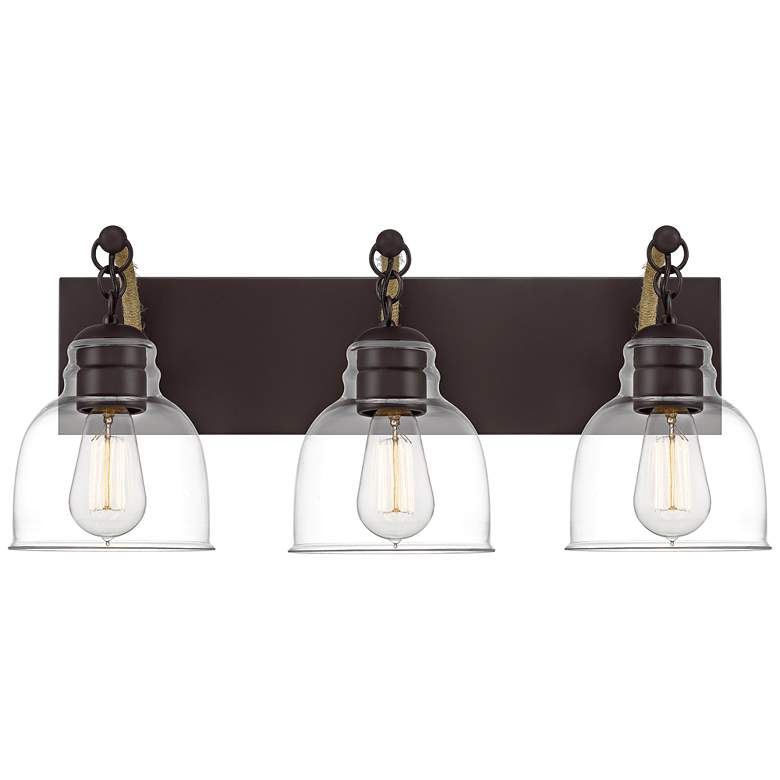 Image 1 Quoizel Bosun 23 3/4" Wide Old Bronze 3-Light Bath Light