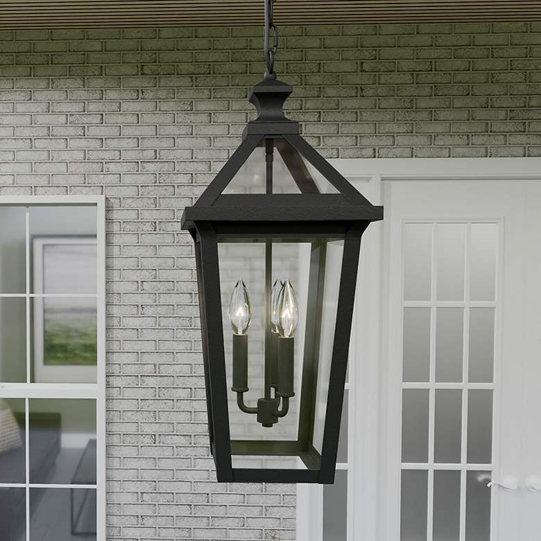 Image 1 Quoizel Boulevard 23" High Matte Black Outdoor Hanging Light