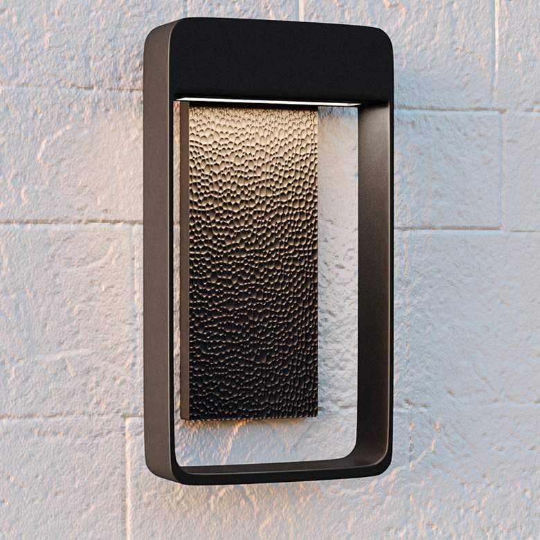 Image 1 Quoizel Bourdon 14 inch High Matte Black Outdoor LED Wall Light