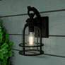 1_Quoizel Bowles 12" High Earth Black Outdoor Wall Light