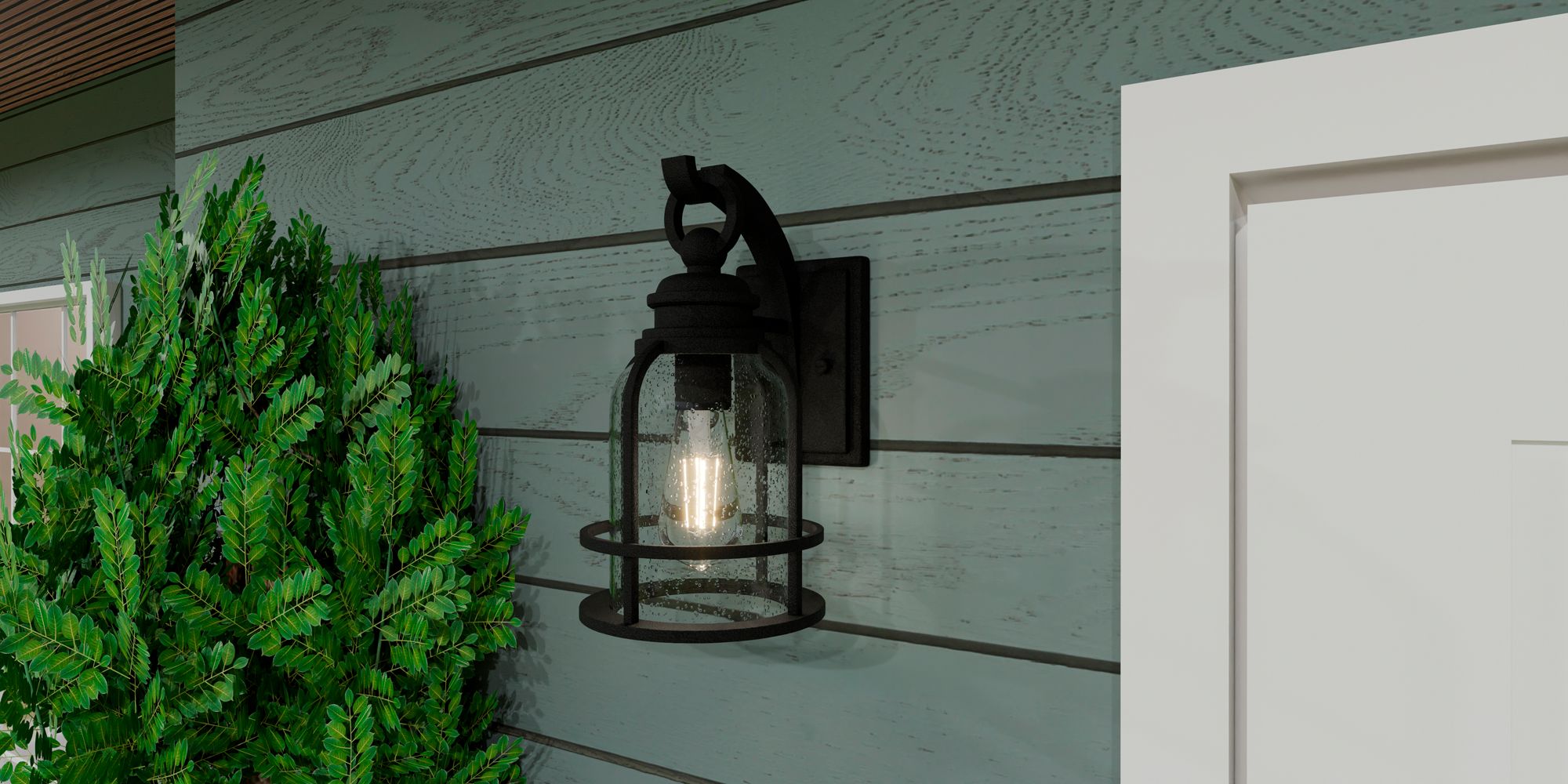 Quoizel Bowles 12" High Earth Black Outdoor Wall Light