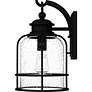 6_Quoizel Bowles 14 1/2" High Earth Black Outdoor Wall Light more views