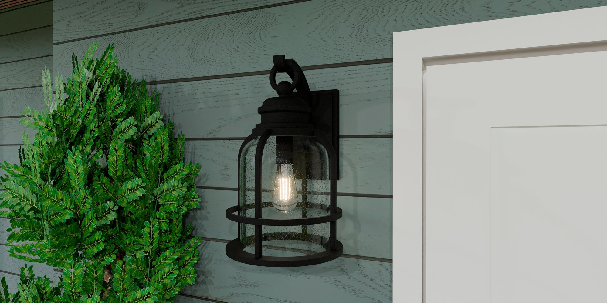 Quoizel Bowles 14 1/2" High Earth Black Outdoor Wall Light