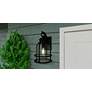 Quoizel Bowles 14 1/2" High Earth Black Outdoor Wall Light