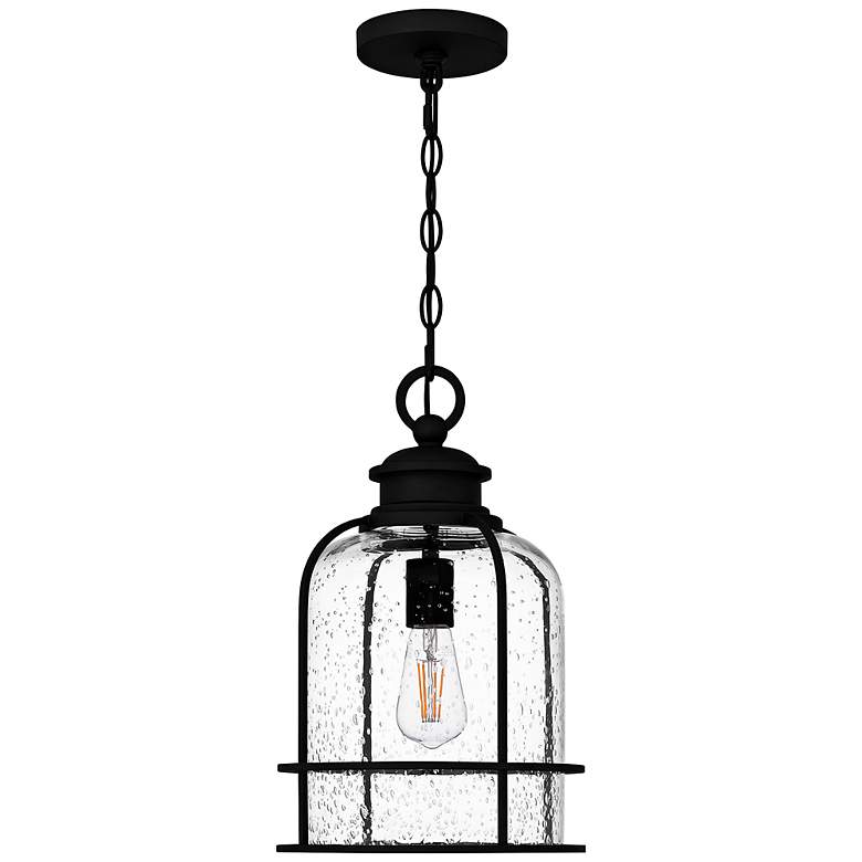 Image 2 Quoizel Bowles 16 1/4"H Earth Black Outdoor Hanging Light more views