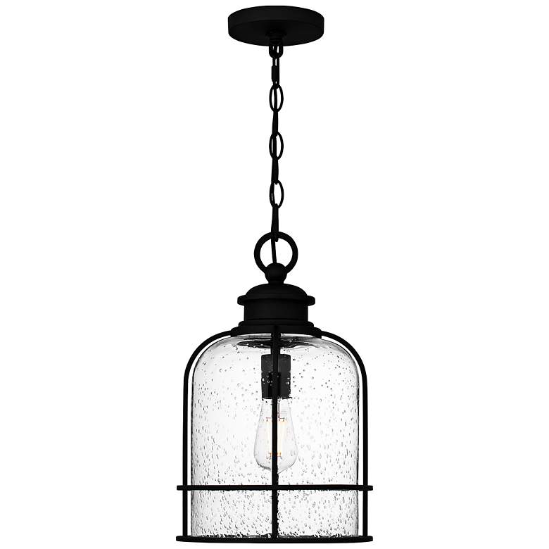Image 3 Quoizel Bowles 16 1/4"H Earth Black Outdoor Hanging Light more views