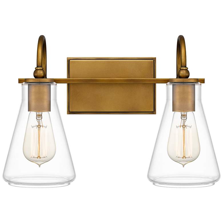Quoizel Boyton 10 3/4&quot;H Weathered Brass 2-Light Wall Sconce more views