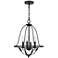 Quoizel Bradbury 16"W Gray Ash 4-Light Pendant Chandelier
