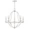 Quoizel Bradbury 25" Wide Antique White 5-Light Chandelier