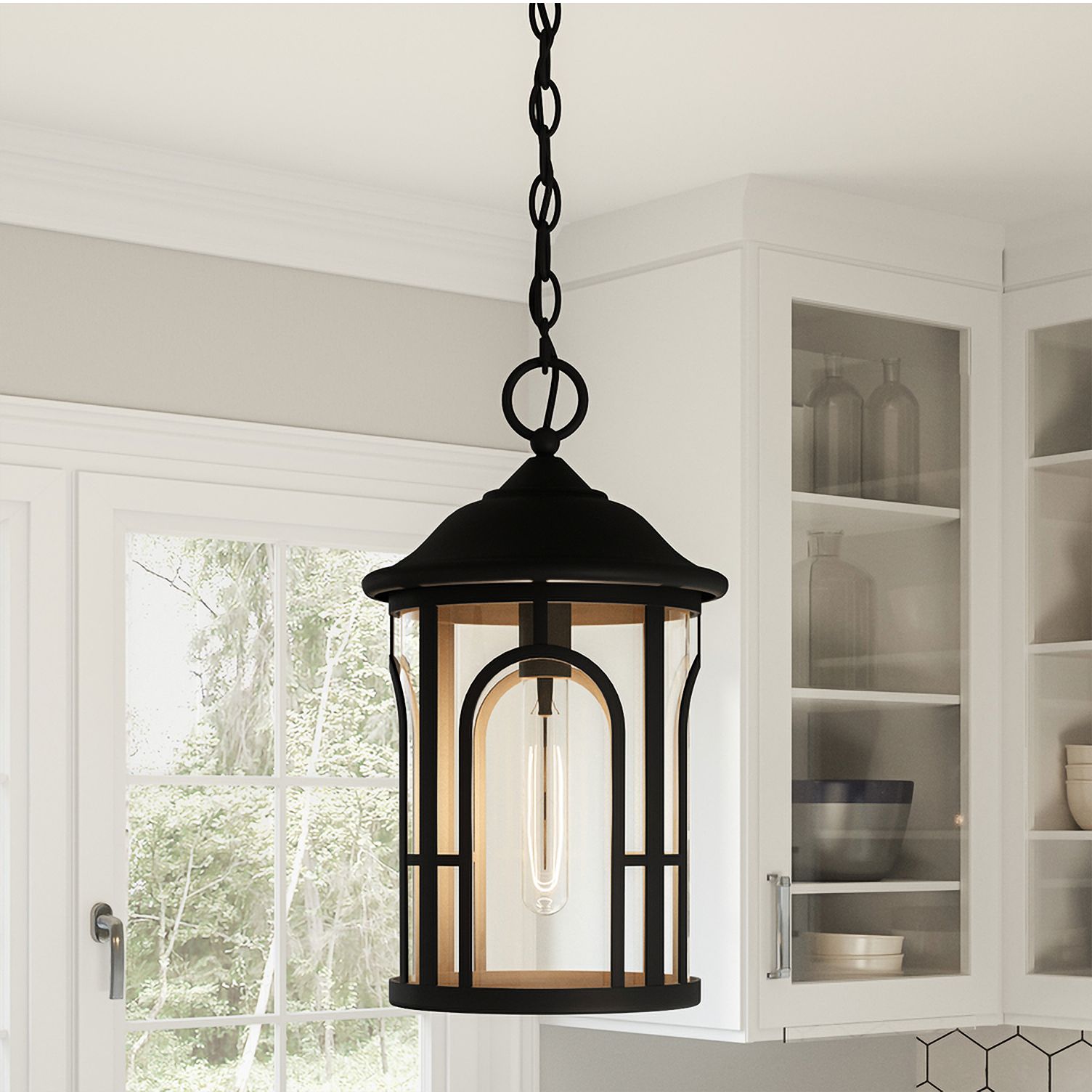 lantern style mini pendant light