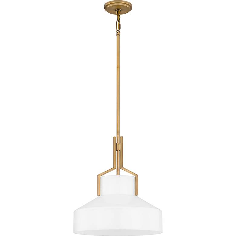 Image 4 Quoizel Brecken 14 3/4" Wide Aged Brass Pendant Light more views