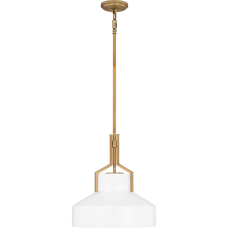 Image 5 Quoizel Brecken 14 3/4" Wide Aged Brass Pendant Light more views