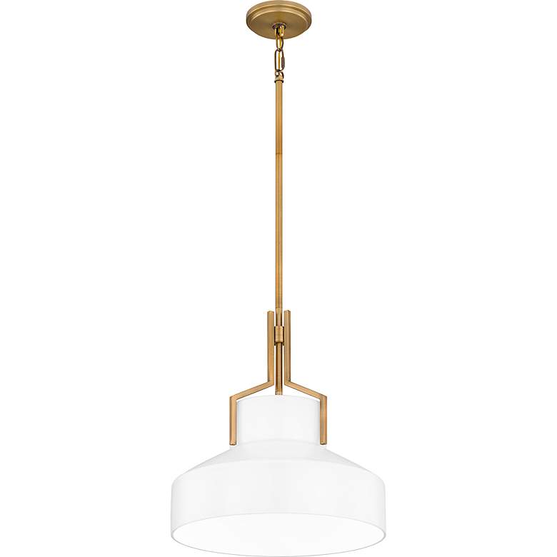 Image 7 Quoizel Brecken 14 3/4" Wide Aged Brass Pendant Light more views