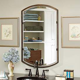 Image5 of Quoizel Breckenridge Bronze 21" x 35" Frame Wall Mirror more views