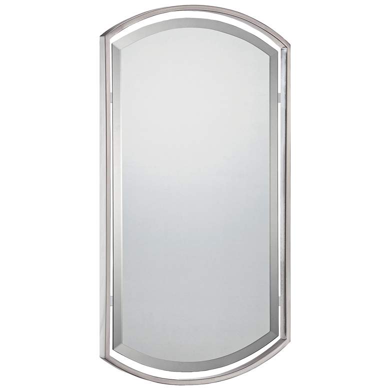 Image 4 Quoizel Breckenridge Brushed Nickel 21 inch x 35 inch Wall Mirror more views