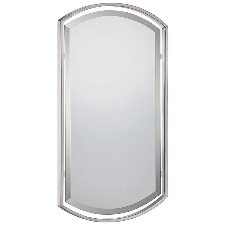 Image 4 Quoizel Breckenridge Brushed Nickel 21" x 35" Wall Mirror more views