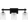 2_Quoizel Brenthouse 22 1/2"W Matte Black 3-Light Bath Light more views