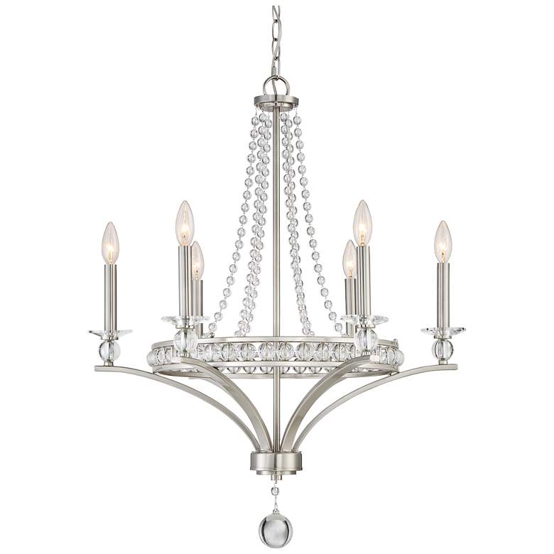 Image 1 Quoizel Brightwaters 26 inch Wide Brushed Nickel Chandelier