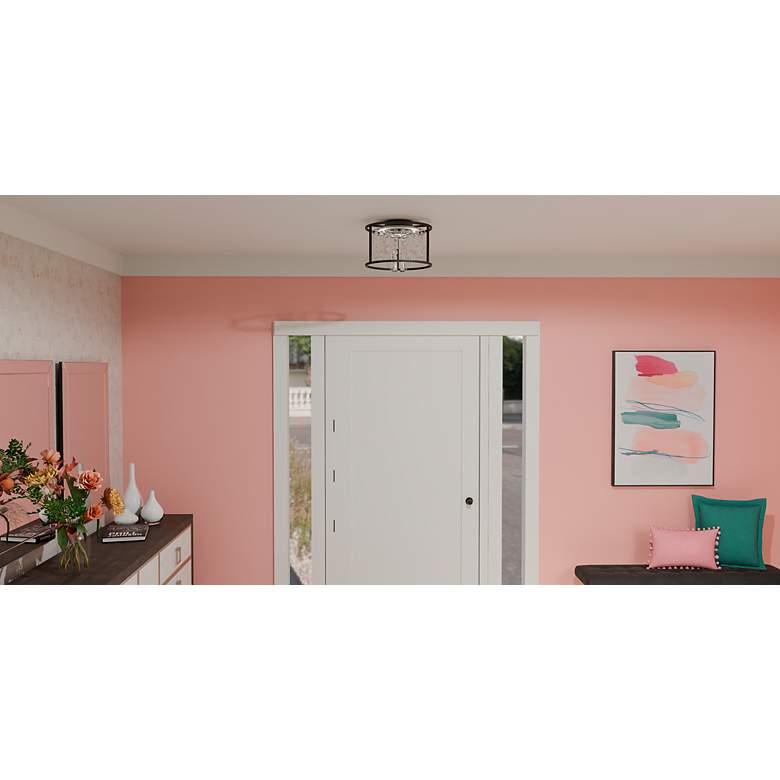 Image 3 Quoizel Brillance 15" Wide Matte Black LED Ceiling Light more views