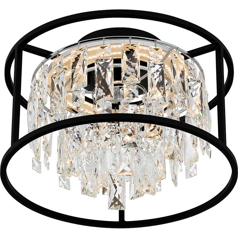 Image 6 Quoizel Brillance 15" Wide Matte Black LED Ceiling Light more views