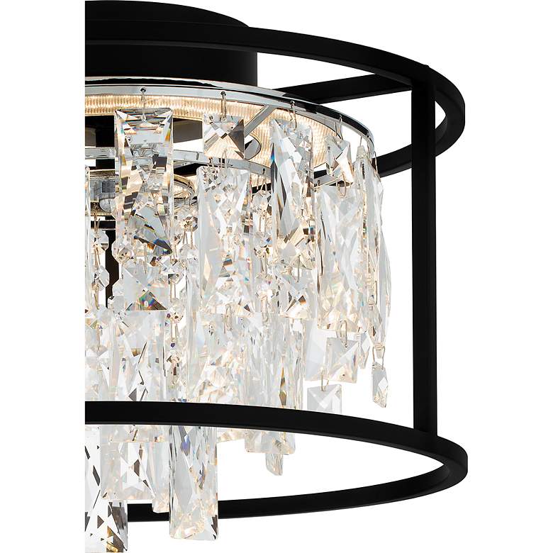 Image 7 Quoizel Brillance 15" Wide Matte Black LED Ceiling Light more views