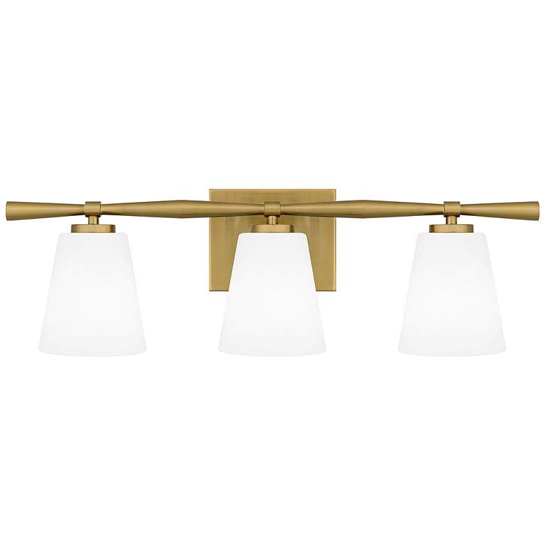 Image 2 Quoizel Brindley 23 1/2" Wide Aged Brass 3-Light Bath Light