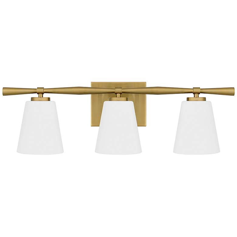 Image 3 Quoizel Brindley 23 1/2" Wide Aged Brass 3-Light Bath Light more views