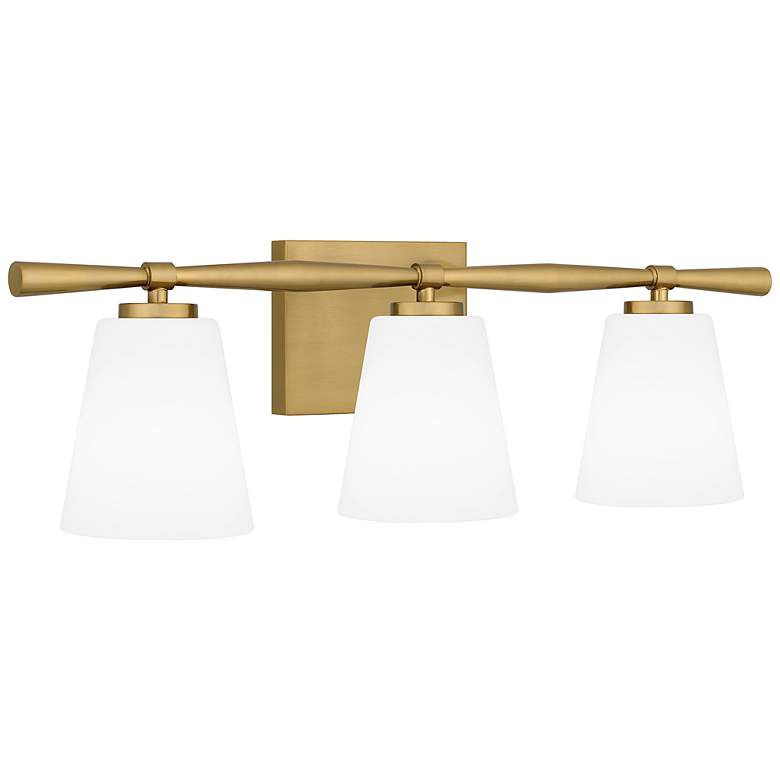 Image 4 Quoizel Brindley 23 1/2" Wide Aged Brass 3-Light Bath Light more views