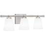 Quoizel Brindley 23 1/2"W Brushed Nickel 3-Light Bath Light