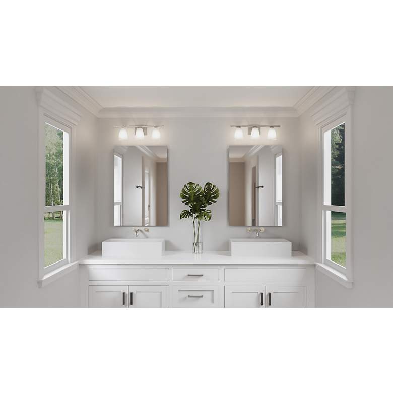 Image 6 Quoizel Brindley 23 1/2"W Brushed Nickel 3-Light Bath Light more views