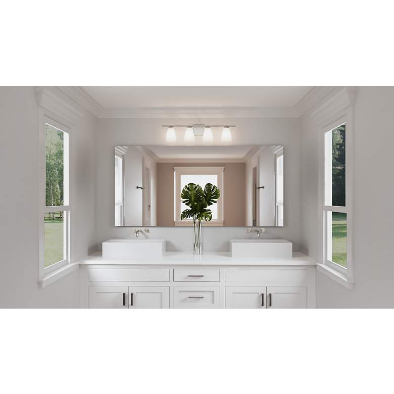 Image 6 Quoizel Brindley 31 1/2" Wide 4-Light Brushed Nickel Vanity Bath Light more views