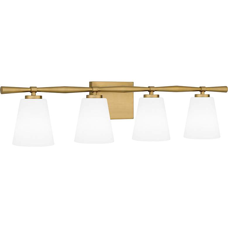 Image 4 Quoizel Brindley 31 1/4" Wide Aged Brass 4-Light Bath Light more views