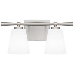 Quoizel Brindley 7 1/4"H Brushed Nickel 2-Light Wall Sconce